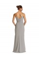 Sleeveless Silver Spaghetti Straps Soft Chiffon Sheath Bridesmaid Dress Brisbane