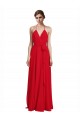 Sleeveless Red Spaghetti Straps Chiffon A-Line Bridesmaid Dress Brisbane
