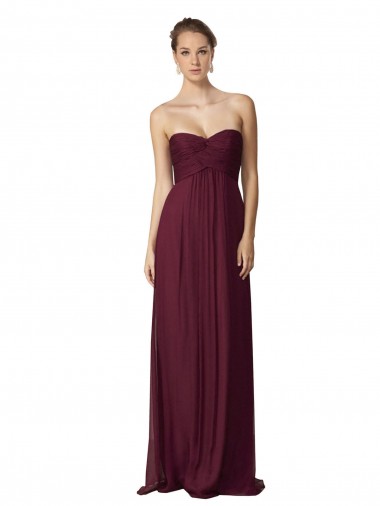 Sleeveless Sweetheart Soft Chiffon A-Line Bridesmaid Dress / Formal Dress Brisbane