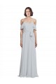 Sleeveless Frost Off the Shoulder Soft Chiffon A-Line Formal Dress / Bridesmaid Dress Brisbane
