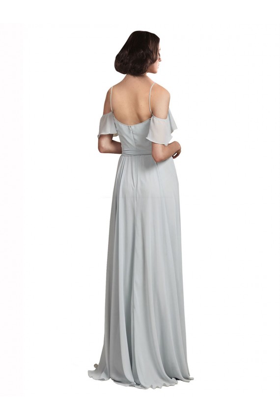 Sleeveless Frost Off the Shoulder Soft Chiffon A-Line Formal Dress / Bridesmaid Dress Brisbane