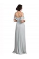 Sleeveless Frost Off the Shoulder Soft Chiffon A-Line Formal Dress / Bridesmaid Dress Brisbane