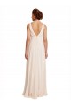 Sleeveless Bateau Neck V-Back Chiffon A-Line Bridesmaid Dress / Evening Dress Brisbane