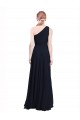 Sleeveless Dark Navy One Shoulder Chiffon A-Line Bridesmaid Dress / Evening Dress Brisbane