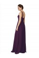 Sleeveless Grape Spaghetti Straps Soft Chiffon A-Line Bridesmaid Dress Brisbane