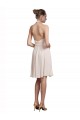 Sleeveless Cream Pink Halter Neck Soft Chiffon A-Line Bridesmaid Dress Brisbane