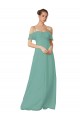 Flutter Sleeves Seaside Off the Shoulder Soft Chiffon A-Line Bridesmaid Dress Brisbane