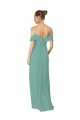 Flutter Sleeves Seaside Off the Shoulder Soft Chiffon A-Line Bridesmaid Dress Brisbane