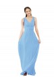Sleeveless Periwinkle V-Neck Soft Chiffon A-Line Bridesmaid Dress Brisbane