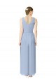 Sleeveless Periwinkle V-Neck Soft Chiffon A-Line Bridesmaid Dress Brisbane