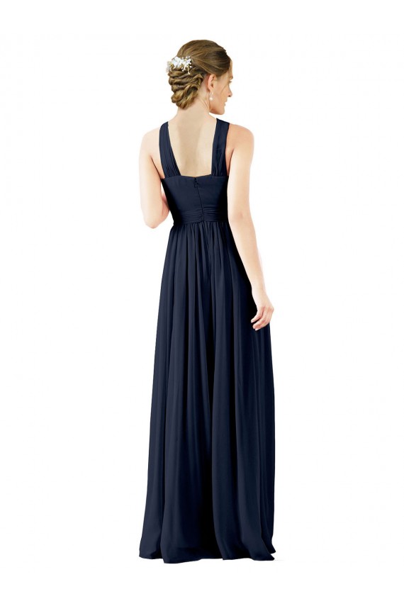 Sleeveless V-Neck Chiffon Princess Bridesmaid Gowns Brisbane