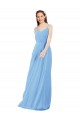 Sleeveless V-Neck Low Back Soft Chiffon Sheath Bridesmaid Dress Brisbane