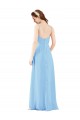 Sleeveless V-Neck Low Back Soft Chiffon Sheath Bridesmaid Dress Brisbane