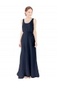 Sleeveless Scoop Neck Open Back Soft Chiffon A-Line Bridesmaid Dress Brisbane