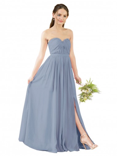Sleeveless Sweetheart Open Back Soft Chiffon A-Line Evening Gowns / Bridesmaid Dress Brisbane