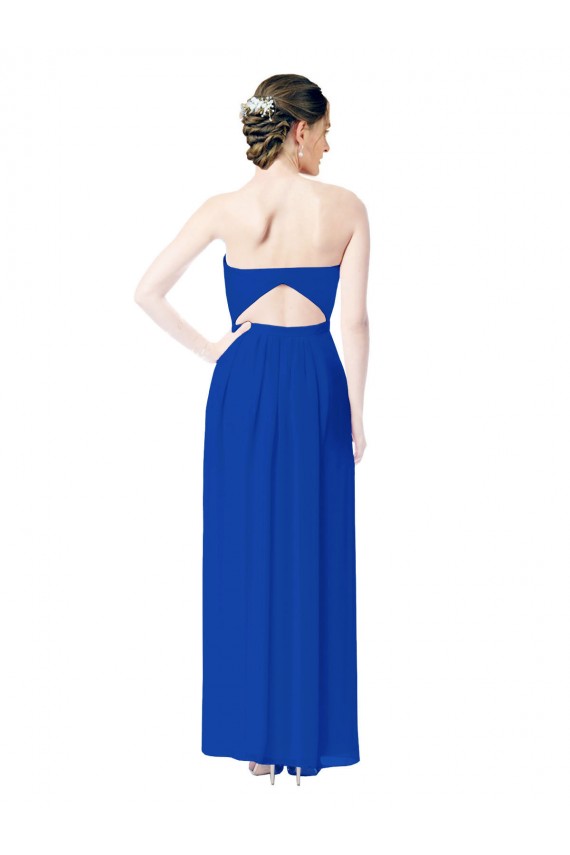 Sleeveless Sweetheart Open Back Soft Chiffon Sheath Bridesmaid Dress Brisbane