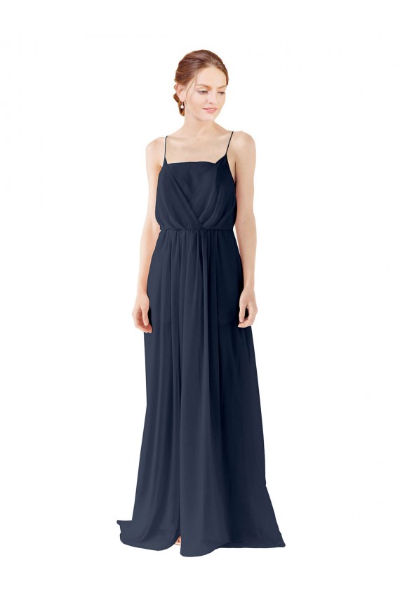 Sleeveless Spaghetti straps Open Back Chiffon A-Line Bridesmaid Dress / Evening Gowns Brisbane