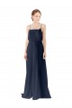 Sleeveless Spaghetti straps Open Back Chiffon A-Line Bridesmaid Dress / Evening Gowns Brisbane