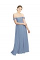 Sleeveless Off the Shoulder Open Back Soft Chiffon A-Line Formal Dress / Bridesmaid Dress Brisbane