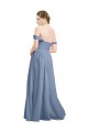 Sleeveless Off the Shoulder Open Back Soft Chiffon A-Line Formal Dress / Bridesmaid Dress Brisbane