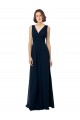 Sleeveless V-Neck V-Back Chiffon A-Line Bridal Party Dress Brisbane