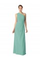 Sleeveless Jade One Shoulder Soft Chiffon A-Line Bridesmaid Dress Brisbane