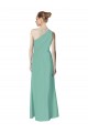 Sleeveless Jade One Shoulder Soft Chiffon A-Line Bridesmaid Dress Brisbane
