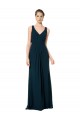 Sleeveless Midnight Green V-Neck Soft Chiffon A-Line Bridesmaid Dress Brisbane