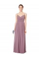 Sleeveless Spaghetti Straps Open Back Soft Chiffon A-Line Bridesmaid Gowns Brisbane