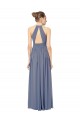 Sleeveless Royal Blue Halter Neck Keyhole Back Chiffon A-Line Bridesmaid Dress / Evening Dress Brisbane