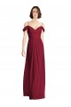 Sleeveless Off the Shoulder Soft Chiffon A-Line Bridesmaid Dresses Brisbane
