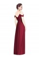 Sleeveless Off the Shoulder Soft Chiffon A-Line Bridesmaid Dresses Brisbane