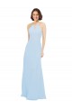 Sleeveless Halter Neck Soft Chiffon A-Line Wedding Party Dress Brisbane