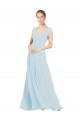Sleeveless Sea Glass V-Neck Soft Chiffon A-Line Bridesmaid Dress Brisbane
