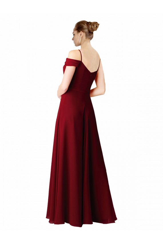 Sleeveless Burgundy Sweetheart Chiffon A-Line Bridesmaid Dress / Evening Dress Brisbane