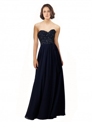 Sleeveless Sweetheart Soft Chiffon Sheath Bridesmaid Dress / Formal Dress Brisbane