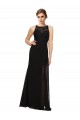 Sleeveless High Neck Soft Chiffon & Lace Sheath Bridesmaid Dress Brisbane