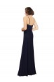 Sleeveless Scoop Neck Soft Chiffon Sheath Bridal Party Dress Brisbane