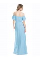 Sleeveless Mint Green Off the Shoulder Soft Chiffon A-Line Bridesmaid Dress Brisbane