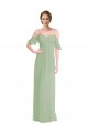 Sleeveless Off the Shoulder Low Back Soft Chiffon A-Line Formal Dress / Bridesmaid Dress Brisbane