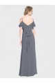 Flutter Sleeves Off the Shoulder V-Back Soft Chiffon A-Line Bridesmaid Dress Brisbane