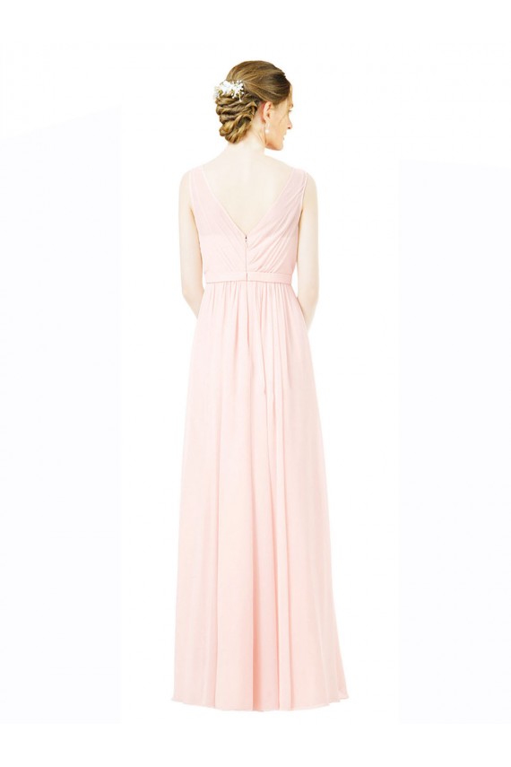 Sleeveless Sweetheart V-Back Soft Chiffon A-Line Bridesmaid Dress Brisbane