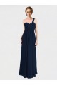 Sleeveless One Shoulder Low Back Soft Chiffon A-Line Bridesmaid Dress / Formal Dress Brisbane