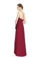 Sleeveless Burgundy Spaghetti Straps Open Back Soft Chiffon A-Line High Low Bridesmaid Dress Brisbane