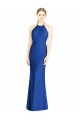 Sleeveless Halter Neck Criss Cross Back Soft Chiffon Trumpet Bridesmaid Dress Brisbane