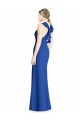Sleeveless Halter Neck Criss Cross Back Soft Chiffon Trumpet Bridesmaid Dress Brisbane