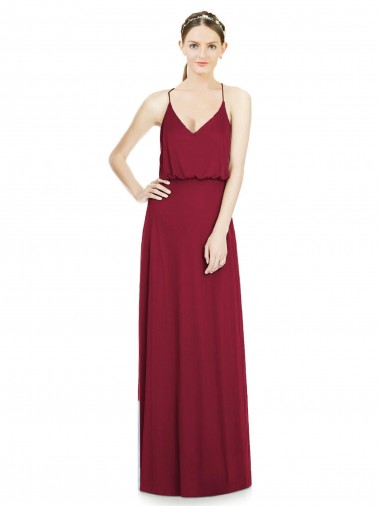 Sleeveless V-Neck Soft Chiffon A-Line Evening Gowns / Bridesmaid Dress Brisbane