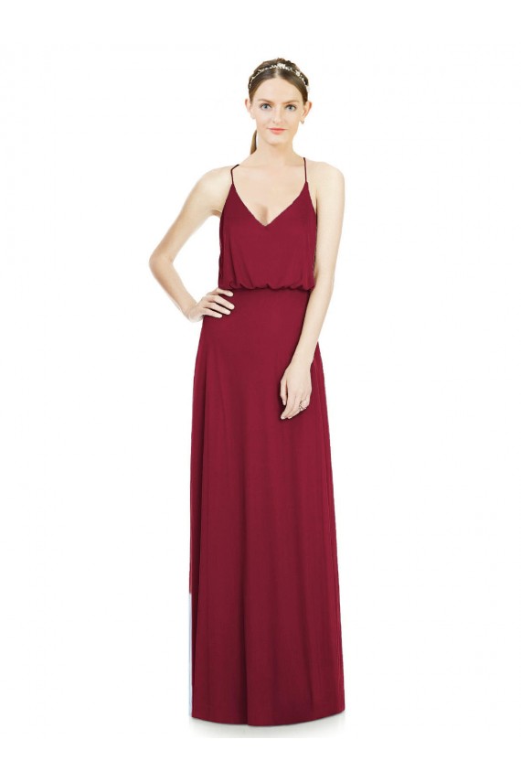 Sleeveless V-Neck Soft Chiffon A-Line Evening Gowns / Bridesmaid Dress Brisbane