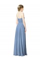 Sleeveless Dusty Blue Sweetheart Low Back Chiffon A-Line Bridesmaid Dresses Brisbane