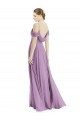 Sleeveless Off the Shoulder Open Back Soft Chiffon A-Line Semi Formal Evening Dress / Bridesmaid Dress Brisbane